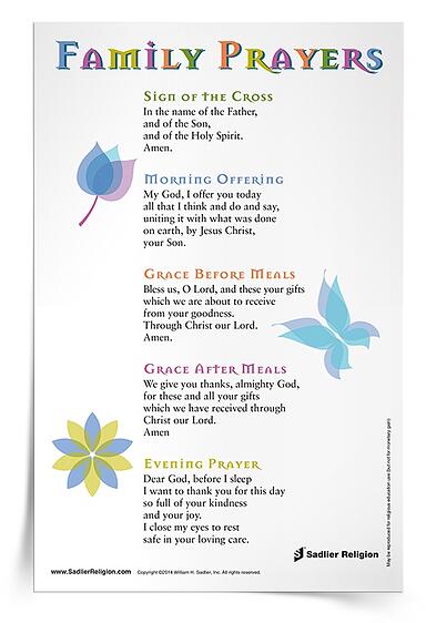 To support prayer during the summer months, share this Family Prayers Prayer Card with the families in your religious education program. 