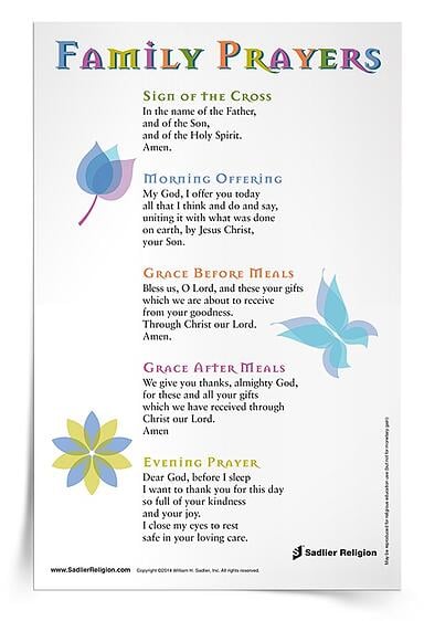To support prayer during the summer months, share this Family Prayers Prayer Card with the families in your religious education program. 