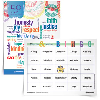 Virtues & Values Bingo Game