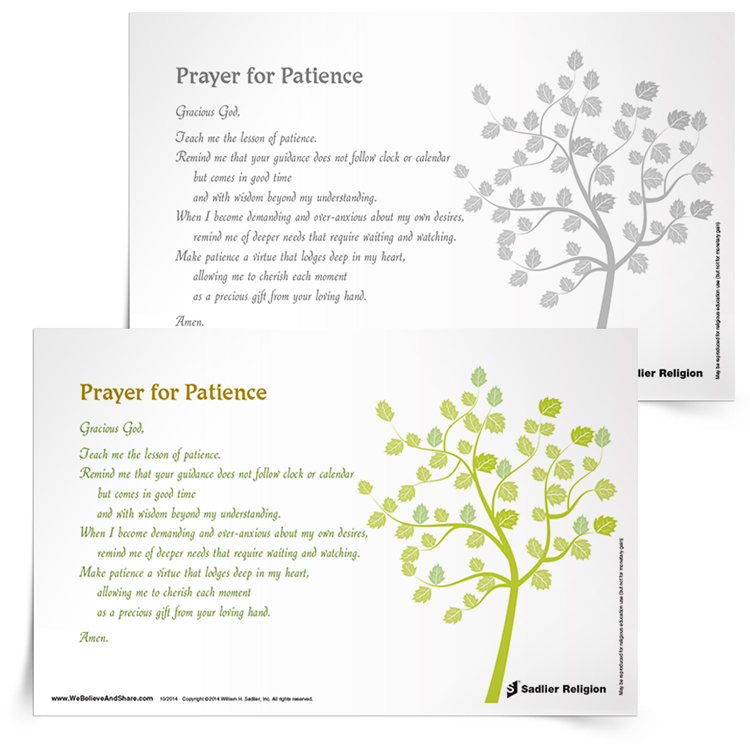 <em>Prayer for Patience</em> Prayer Card