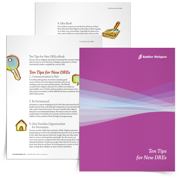 Are you new to religious education? Written for those who are new to this leadership role, the Ten Tips for New DREs eBook was compiled by a novice DRE and includes ten beginner tips written to especially support new parish catechetical leaders.