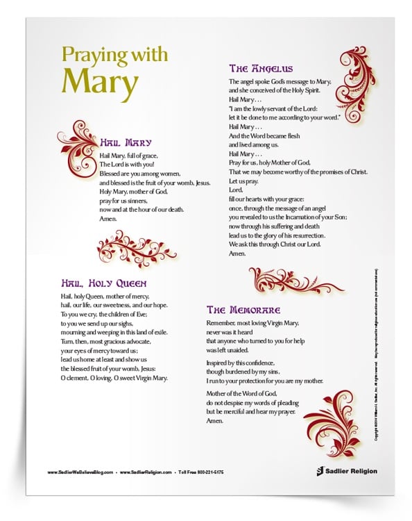 <em>Praying with Mary</em> Prayer Card