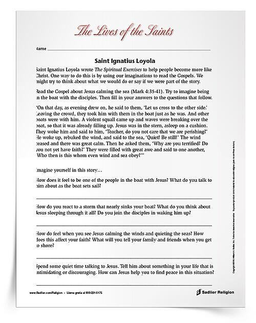 Invite children in the intermediate grades to use their imaginations and senses as they read the Gospels. They will try to think about what they would do or say if they were part of the story. Download and share an intermediate activity with children in as you celebrate the Feast Day of Saint Ignatius Loyola.