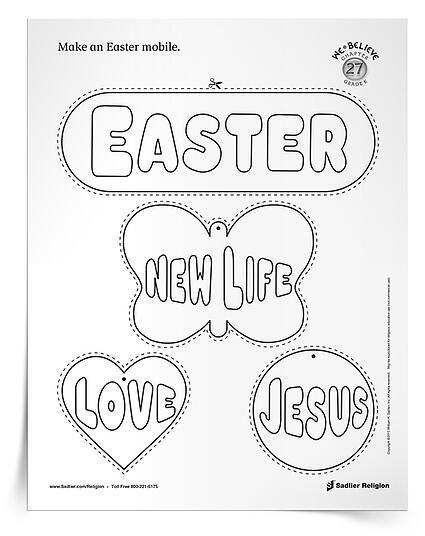 Make Easter mobiles with children in your religious education class using this printable handout! 