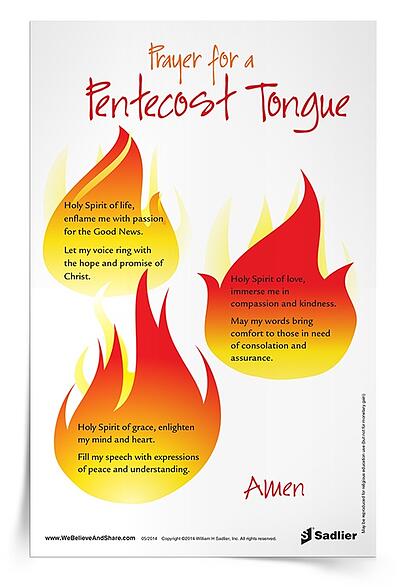 Printable Pentecost Prayers - Prayer for Pentecost Tongue