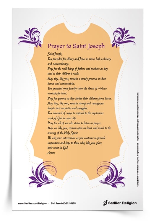 <em>Prayer to Saint Joseph</em> Prayer Card