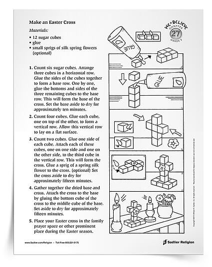 Download a primary activity in which children make an Easter cross.