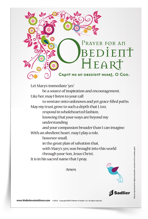 Download my Prayer for an Obedient Heart, and use it in your parish or home in Advent and throughout the year.