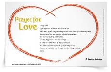 <em>Prayer for Love</em> Prayer Card