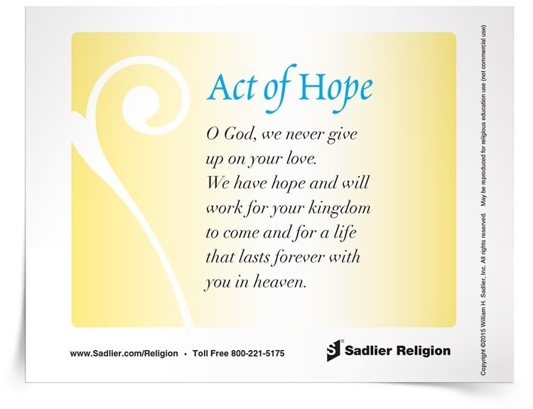 <em>Act of Hope</em> Prayer Card
