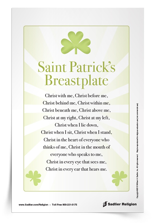 Saint Patrick s Breastplate Prayer Card Download Sadlier Religion