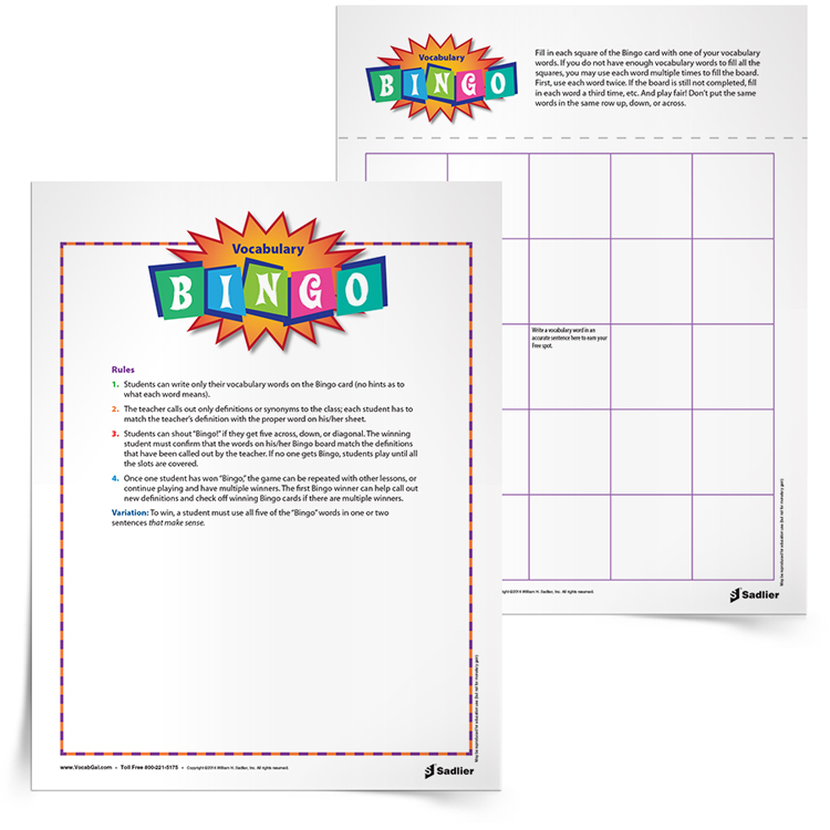 Bingo-Vocabulary-Game