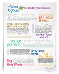 <em>7 Options for Vocabulary Homework</em> Kit