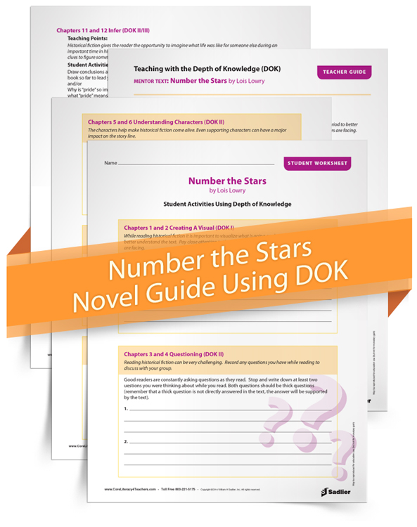 <em>Number the Stars</em> Novel Guide Using Webb's Depth of Knowledge