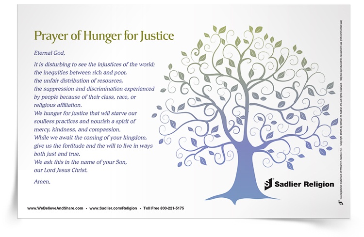 <em>Prayer of Hunger for Justice</em> Prayer Card