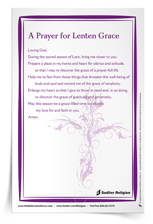 <em>A Prayer For Lenten Grace</em> Prayer Card