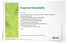 <em>Prayer for Hospitality</em> Prayer Card