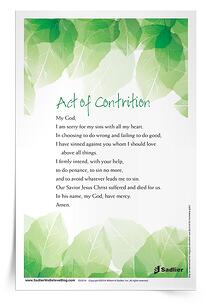 First Penance Prayer Card This printable Act of Contrition Prayer Card supports those preparing to celebrate the Sacrament of Penance for the first time or any time.