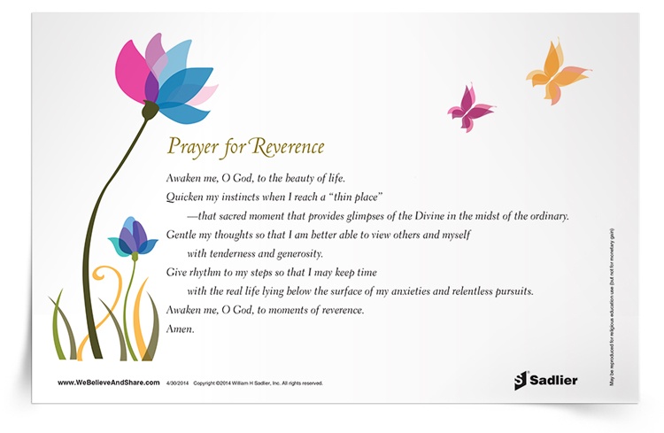<em>Prayer for Reverence</em> Prayer Card
